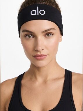 ALO Yoga Non‑Slip Black Headband